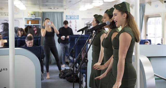 Air NZ 75 ferry singers