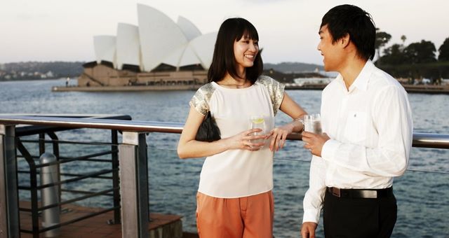 Chinese visitors Sydney Harbour EDITED