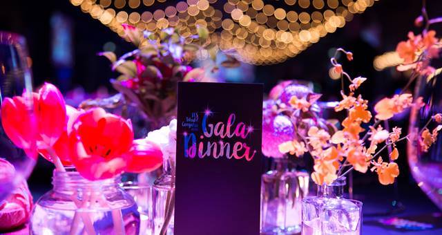 The Gala dinner table setting