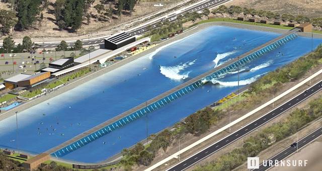 Artist's impression of the new Urbnsurf wave pool