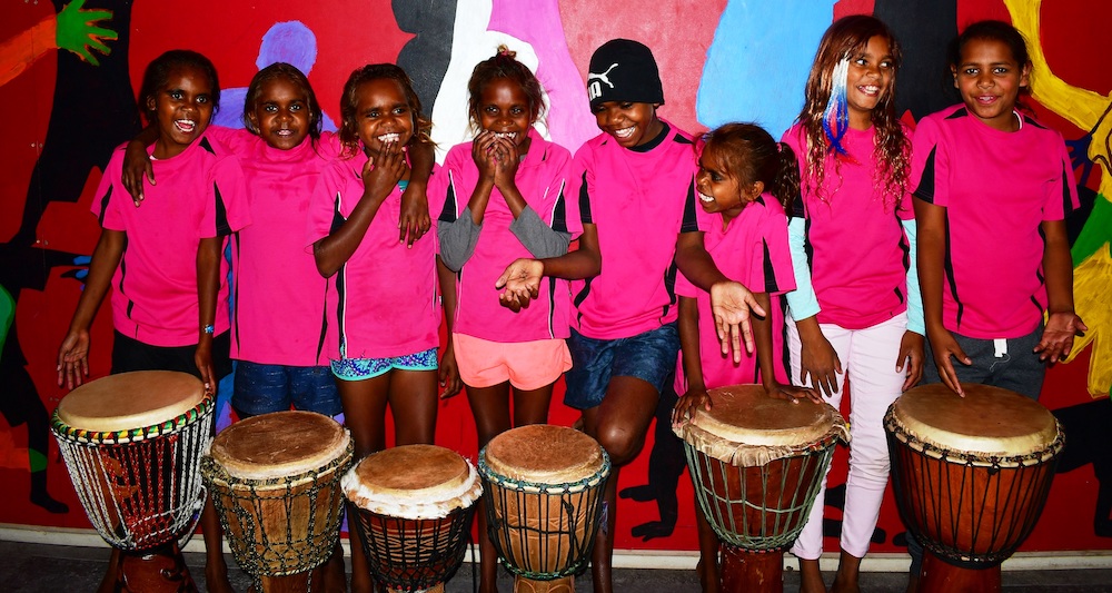 Drum Atweme performers in Alice Springs