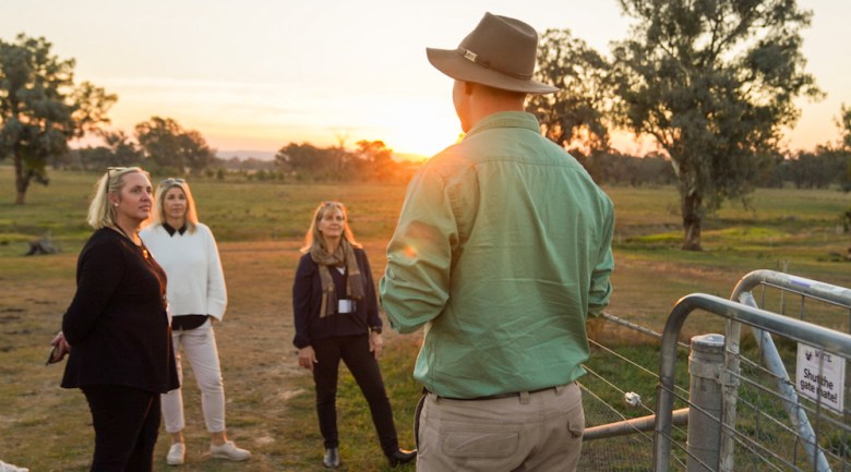 Delegates attend Wolki Farm as part of the Albury famil