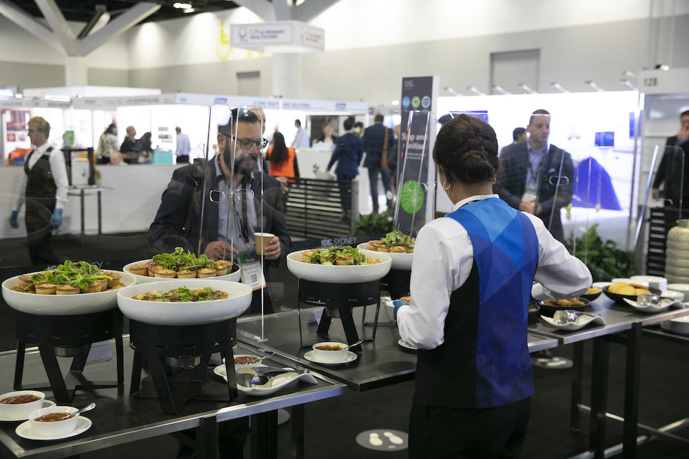 COVID safe culinary station at Australian Healthcare Week