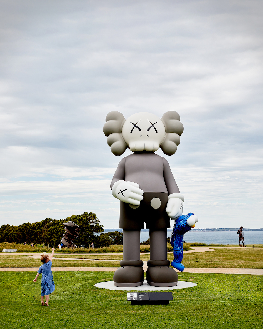 KAWS sculpture on display at Pt. Leo Estate