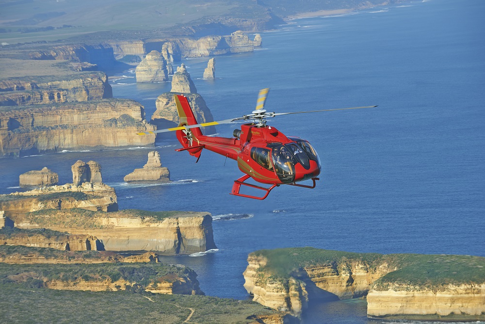 The package includes a scenic helicopter flight over Great Ocean Road