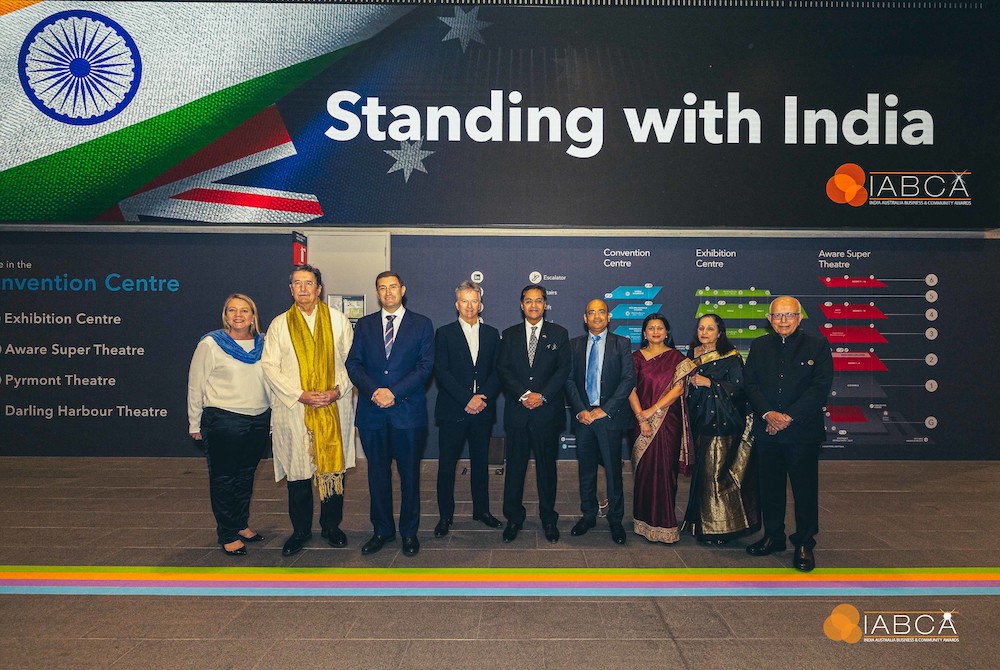 ICC Sydney CEO Geoff Donaghy (second from left) and delegates at IABCA 2021. Credit: Ghandi Creations.
